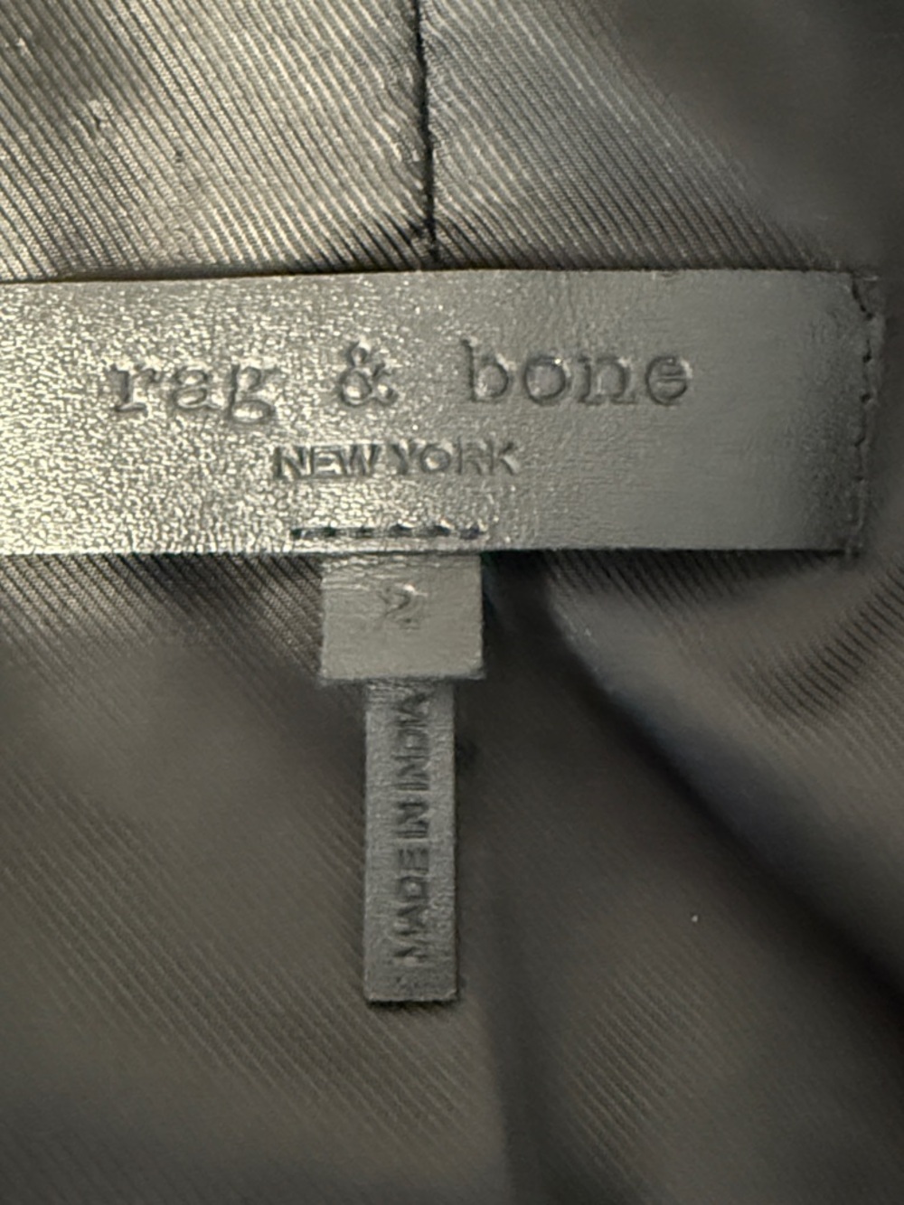 Rag & Bone Lamb Leather Blazer Black Size 2 Tailored Jacket - Picture 9 of 9
